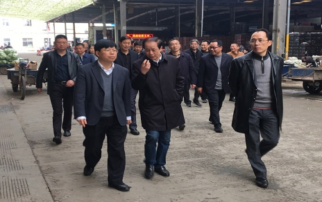 2017年3月16日下午，黄冈市委常委、常务副市长楼建明携带市级有关部门掌管人视察黄冈蔬菜批发市场